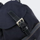 PRADA Backpack Nylon Navy Silver Auth bs34480-16