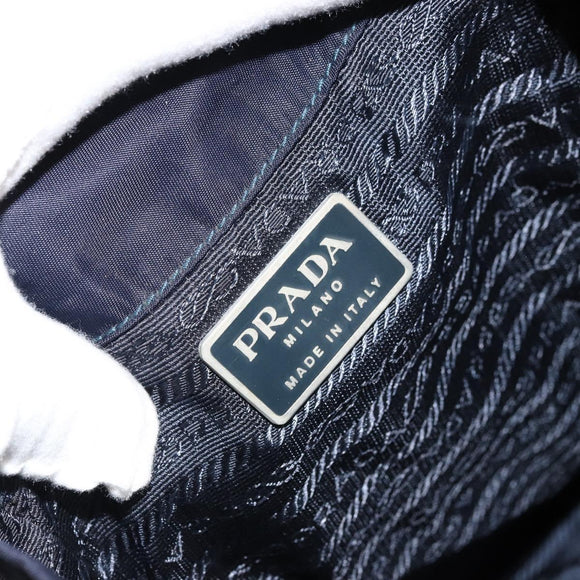 PRADA Backpack Nylon Navy Silver Auth bs34480