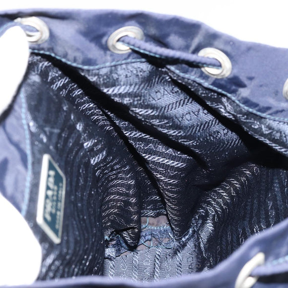 PRADA Backpack Nylon Navy Silver Auth bs34480