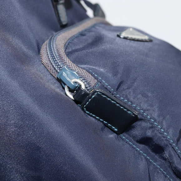 PRADA Backpack Nylon Navy Silver Auth bs34480