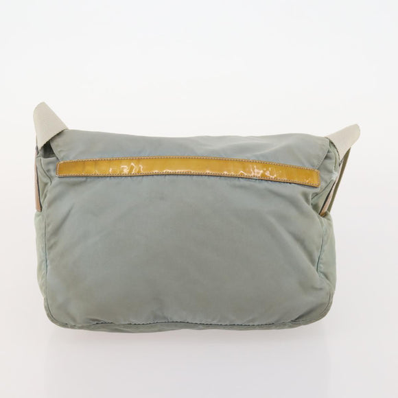 PRADA Shoulder Bag Nylon 3 Set Light Blue Khaki Black Auth bs34483