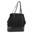 PRADA Hand Bag Nylon Black Silver Auth bs34484-1
