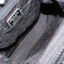 PRADA Hand Bag Nylon Black Silver Auth bs34484-11