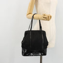 PRADA Hand Bag Nylon Black Silver Auth bs34484-22