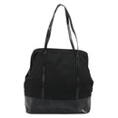 PRADA Hand Bag Nylon Black Silver Auth bs34484-2
