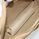 CHANEL Chain Shoulder Bag Leather Beige Gold CC Auth bs34488-16