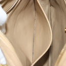 CHANEL Chain Shoulder Bag Leather Beige Gold CC Auth bs34488-21