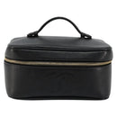 CHANEL Vanity Pouch Caviar Skin Black Gold CC Auth bs34489-2