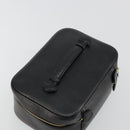 CHANEL Vanity Pouch Caviar Skin Black Gold CC Auth bs34489-6