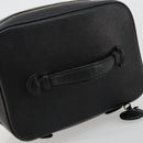 CHANEL Vanity Pouch Caviar Skin Black Gold CC Auth bs34489-7