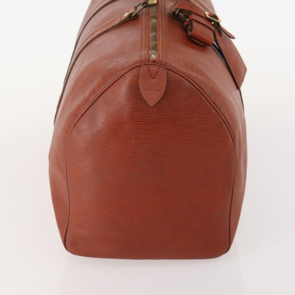 LOUIS VUITTON Epi Keepall 45 Boston Bag Brown M42978 LV Auth bs34491