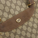 GUCCI GG Supreme Web Sherry Line Tote Bag PVC Beige Gold 39 02 091 Auth bs34492-14