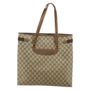 GUCCI GG Supreme Web Sherry Line Tote Bag PVC Beige Gold 39 02 091 Auth bs34492-3