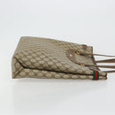 GUCCI GG Supreme Web Sherry Line Tote Bag PVC Beige Gold 39 02 091 Auth bs34492-4