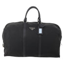 PRADA Boston Bag Nylon Black Silver Auth bs34493-13