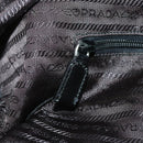 PRADA Boston Bag Nylon Black Silver Auth bs34493-23