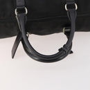 PRADA Boston Bag Nylon Black Silver Auth bs34493-7