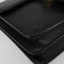 GUCCI Chain Shoulder Bag Leather Black Gold 510304 Auth bs34494-11