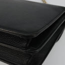 GUCCI Chain Shoulder Bag Leather Black Gold 510304 Auth bs34494-12