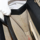 GUCCI Chain Shoulder Bag Leather Black Gold 510304 Auth bs34494-19