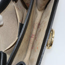 GUCCI Chain Shoulder Bag Leather Black Gold 510304 Auth bs34494-21