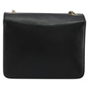 GUCCI Chain Shoulder Bag Leather Black Gold 510304 Auth bs34494-3