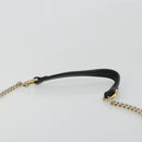 GUCCI Chain Shoulder Bag Leather Black Gold 510304 Auth bs34494-8