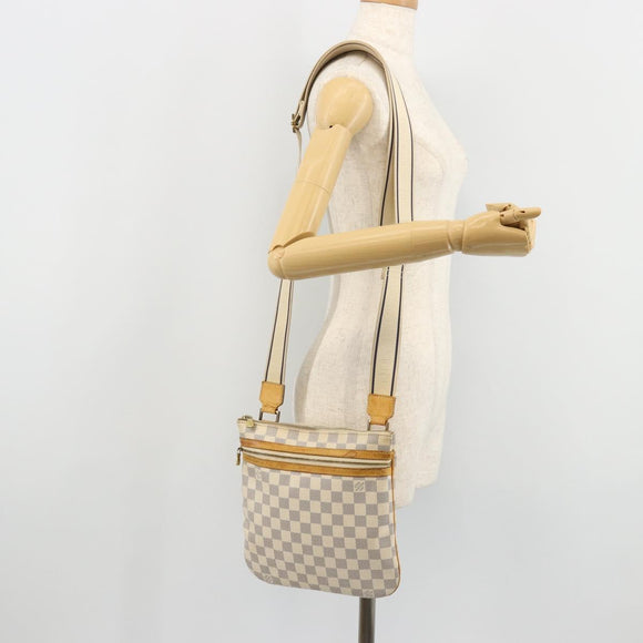 LOUIS VUITTON Damier Azur Pochette Bosphore Shoulder Bag N51112 LV Auth bs34495