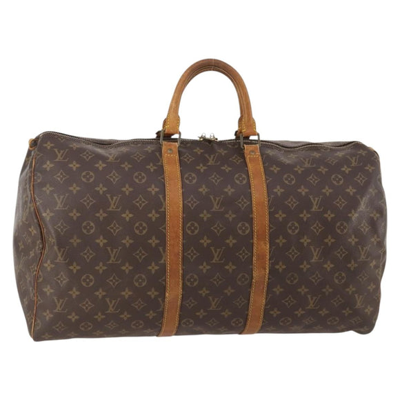 LOUIS VUITTON Monogram Keepall 55 Boston Bag M41424 LV Auth bs34503