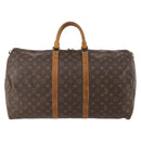 LOUIS VUITTON Monogram Keepall 55 Boston Bag M41424 LV Auth bs34503-13
