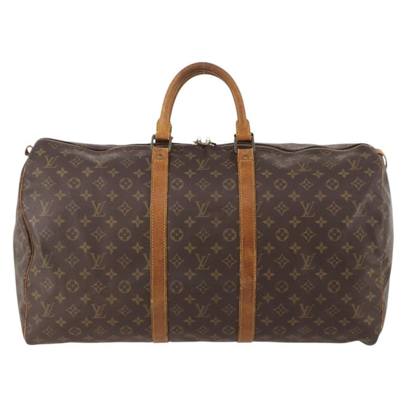 LOUIS VUITTON Monogram Keepall 55 Boston Bag M41424 LV Auth bs34503