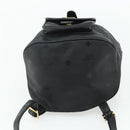 MCM Vicetos Logogram Backpack PVC Black Gold Auth bs34507-10