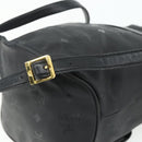 MCM Vicetos Logogram Backpack PVC Black Gold Auth bs34507-13