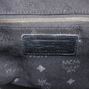MCM Vicetos Logogram Backpack PVC Black Gold Auth bs34507-16