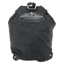 MCM Vicetos Logogram Backpack PVC Black Gold Auth bs34507-3