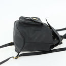 MCM Vicetos Logogram Backpack PVC Black Gold Auth bs34507-5