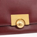 BOTTEGA VENETA Shoulder Bag Leather Bordeaux Gold Auth bs34508A-17