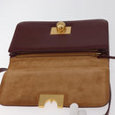BOTTEGA VENETA Shoulder Bag Leather Bordeaux Gold Auth bs34508A-10