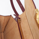 BOTTEGA VENETA Shoulder Bag Leather Bordeaux Gold Auth bs34508A-21