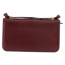 BOTTEGA VENETA Shoulder Bag Leather Bordeaux Gold Auth bs34508A-2