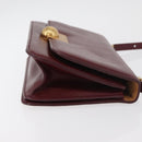 BOTTEGA VENETA Shoulder Bag Leather Bordeaux Gold Auth bs34508A-3