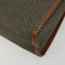 SAINT LAURENT Hand Bag Coated Canvas 2way Khaki Gold Auth bs34511-9