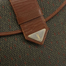 SAINT LAURENT Hand Bag Coated Canvas 2way Khaki Gold Auth bs34511-19