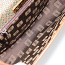 SAINT LAURENT Hand Bag Coated Canvas 2way Khaki Gold Auth bs34511-12