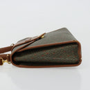 SAINT LAURENT Hand Bag Coated Canvas 2way Khaki Gold Auth bs34511-4