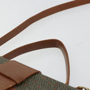 SAINT LAURENT Hand Bag Coated Canvas 2way Khaki Gold Auth bs34511-14