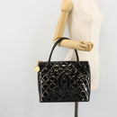 CHANEL Matelasse Reprint Tote Bag Patent leather Black Gold CC Auth bs34512A-22