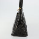 CHANEL Matelasse Reprint Tote Bag Patent leather Black Gold CC Auth bs34512A-4