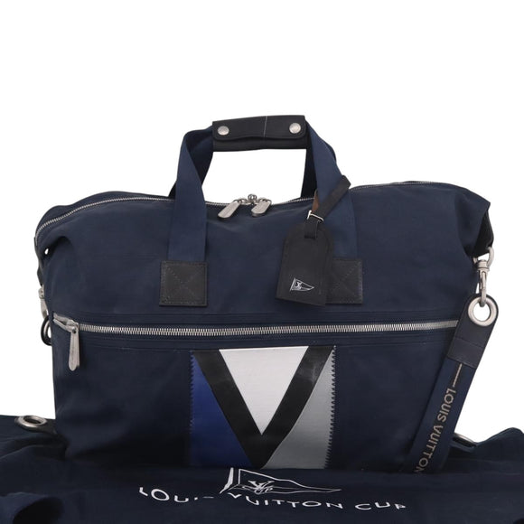 LOUIS VUITTON LV Cup Jenker Boston Bag 2way Navy M80703 LV Auth bs34519
