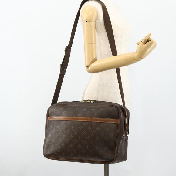 LOUIS VUITTON Monogram Reporter GM Shoulder Bag M45252 LV Auth bs34520